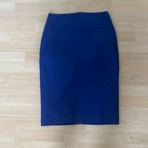 Express pencil skirt blue